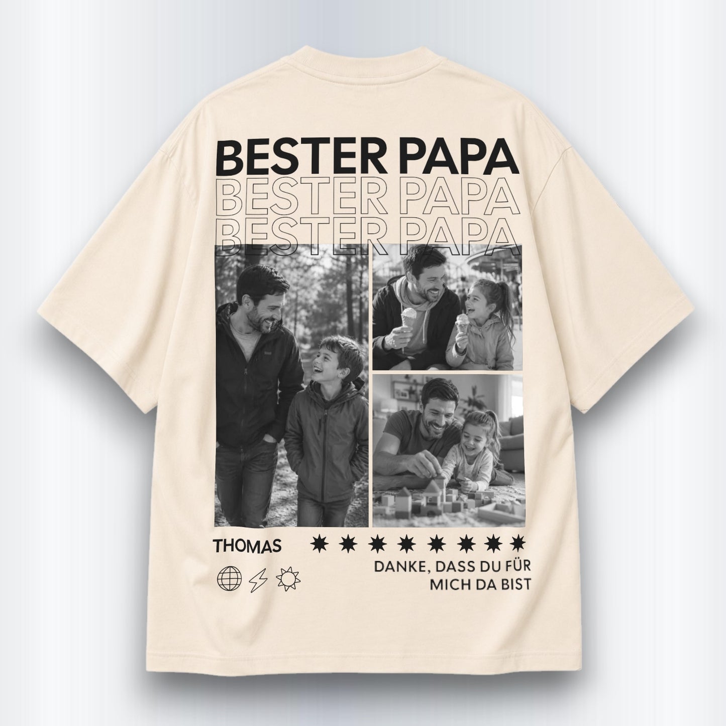 Bester Papa Shirt Personalisiert