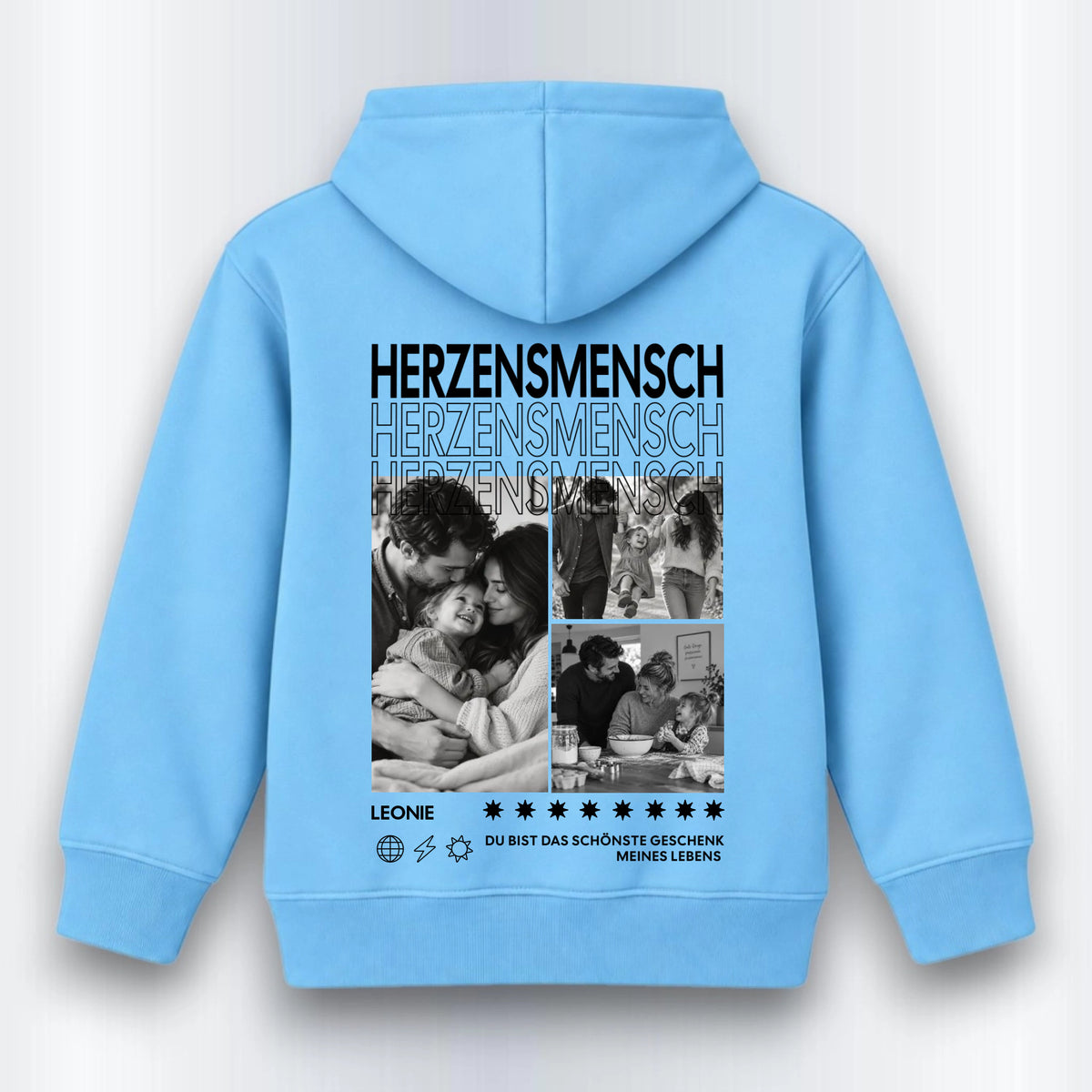 Herzensmensch Hoodie Personalisiert
