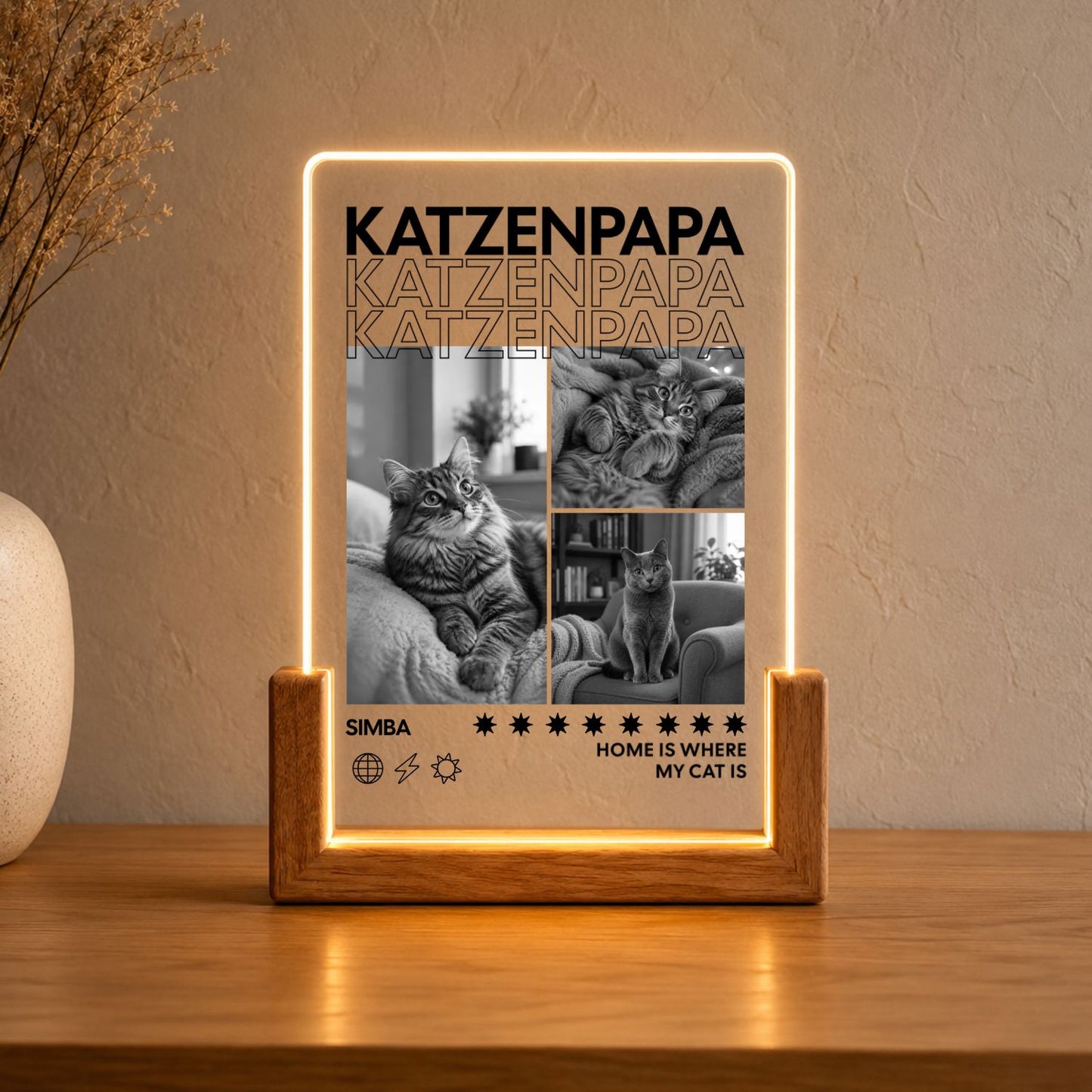 Katzenpapa Acryl-Licht