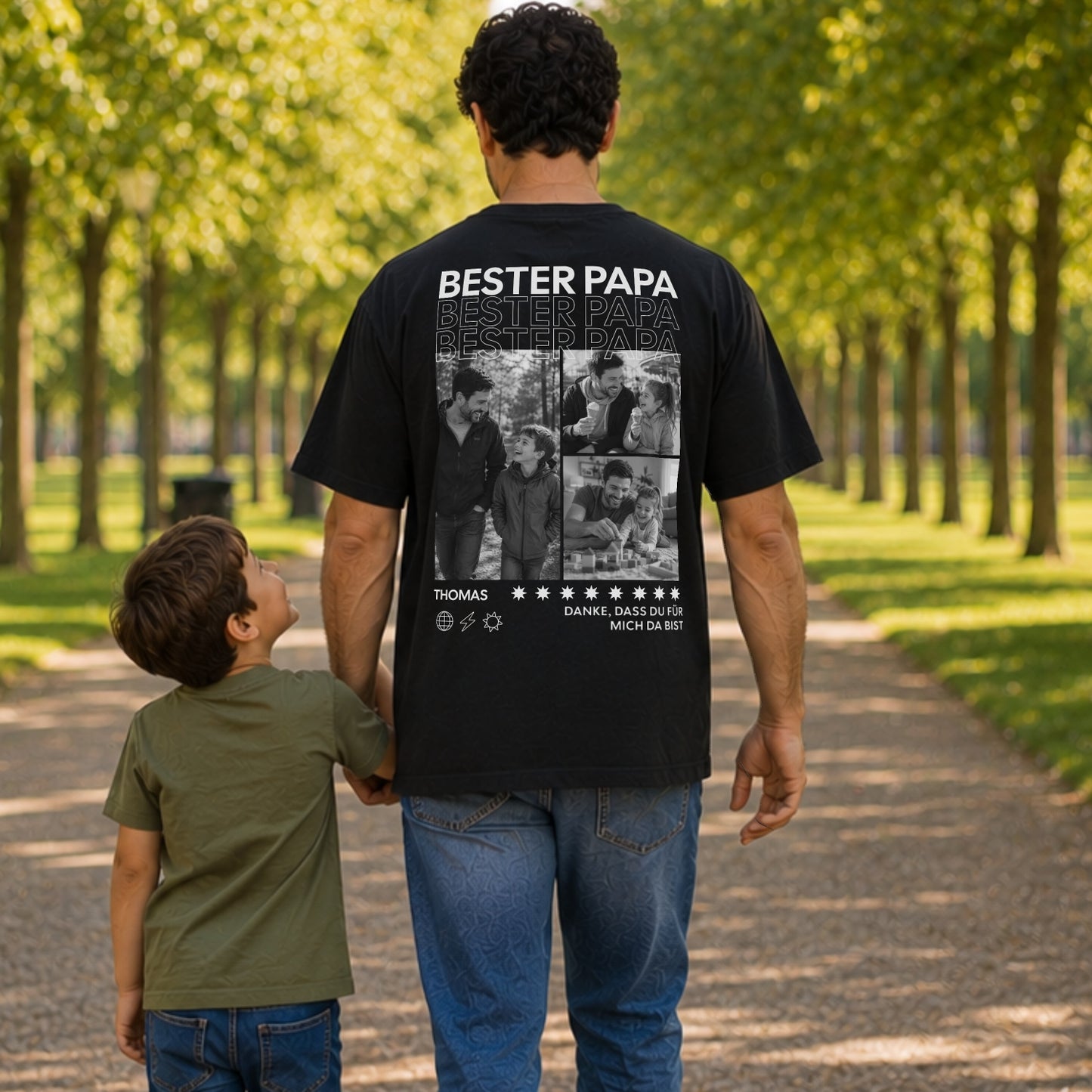 Bester Papa Shirt Personalisiert