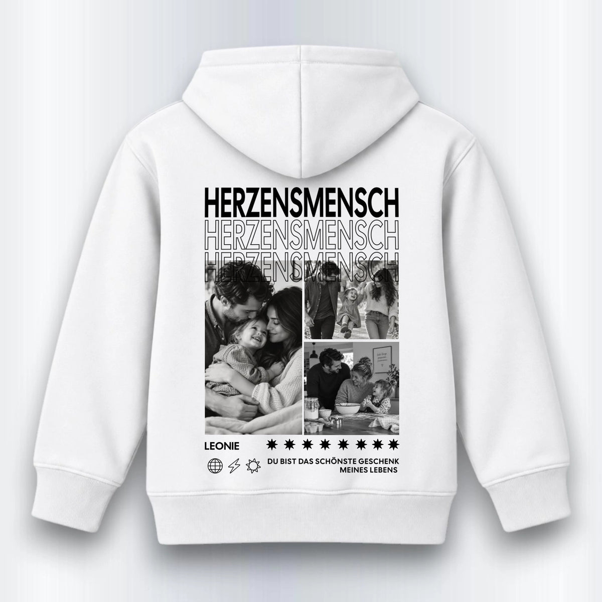 Herzensmensch Hoodie Personalisiert