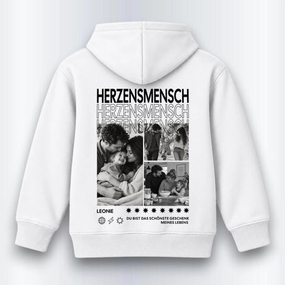 Herzensmensch Hoodie Personalisiert