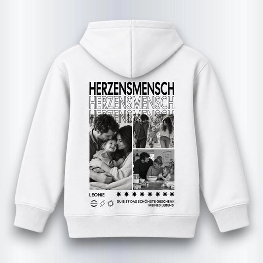 Herzensmensch Hoodie Personalisiert