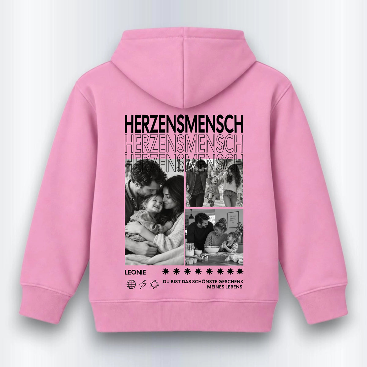 Herzensmensch Hoodie Personalisiert