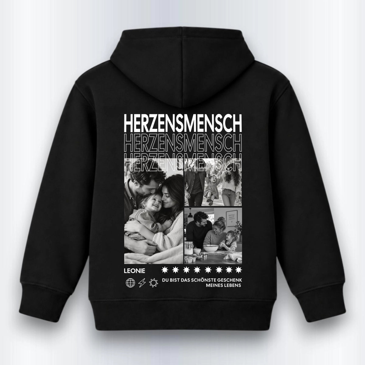 Herzensmensch Hoodie Personalisiert