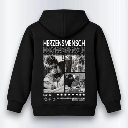 Herzensmensch Hoodie Personalisiert