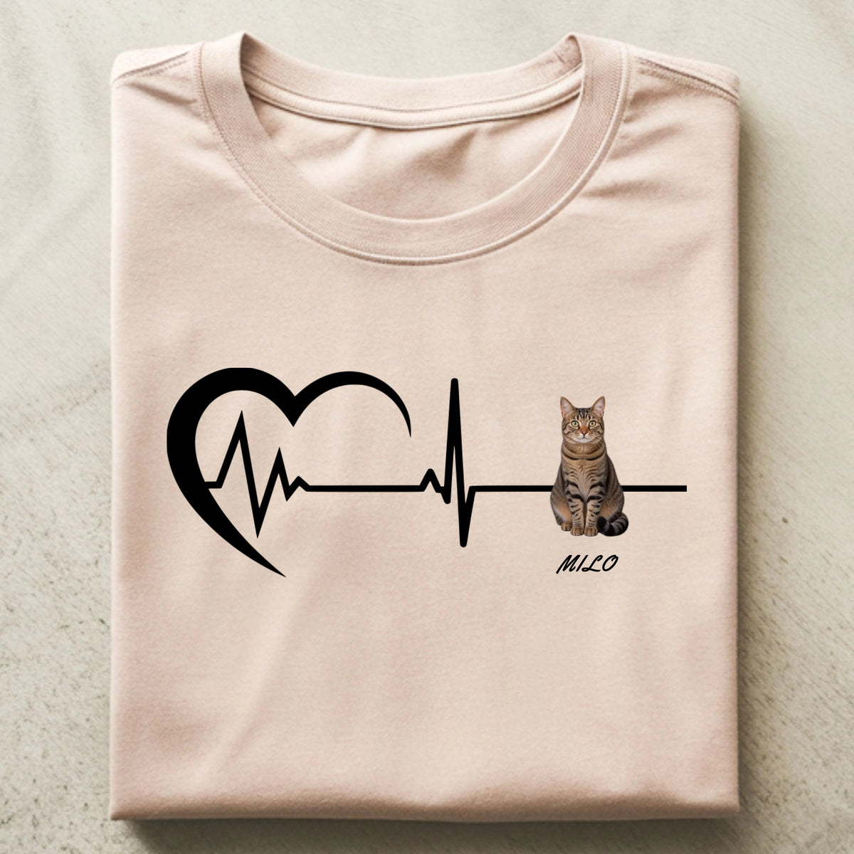 Herzschlag Pfoten Shirt Personalisiert