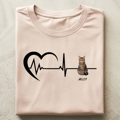 Herzschlag Pfoten Shirt Personalisiert