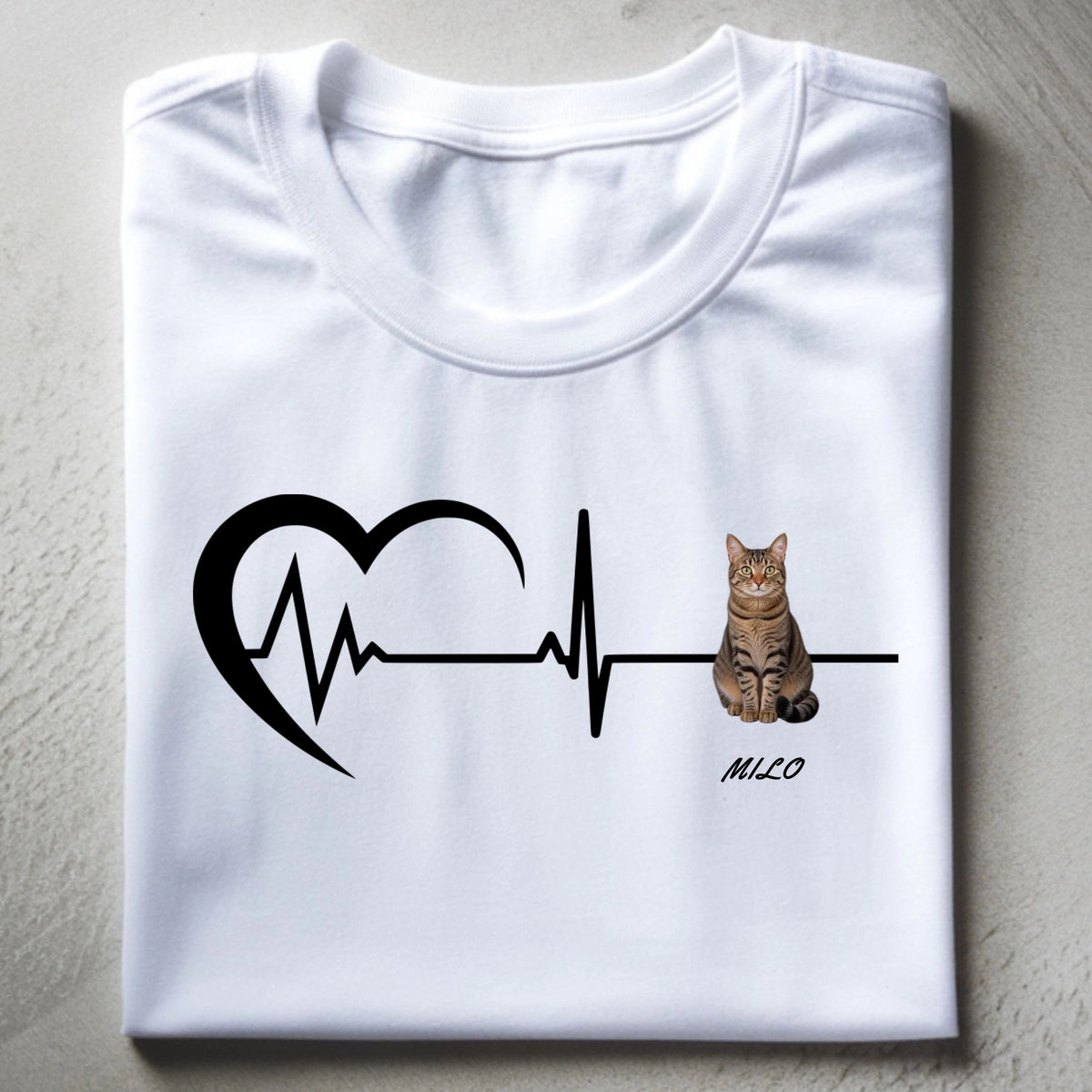 Herzschlag Pfoten Shirt Personalisiert
