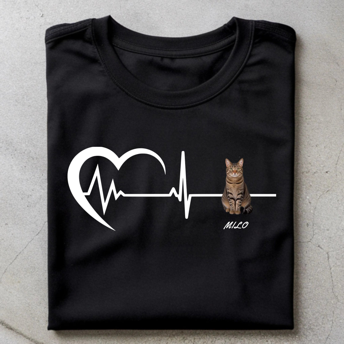 Herzschlag Pfoten Shirt Personalisiert