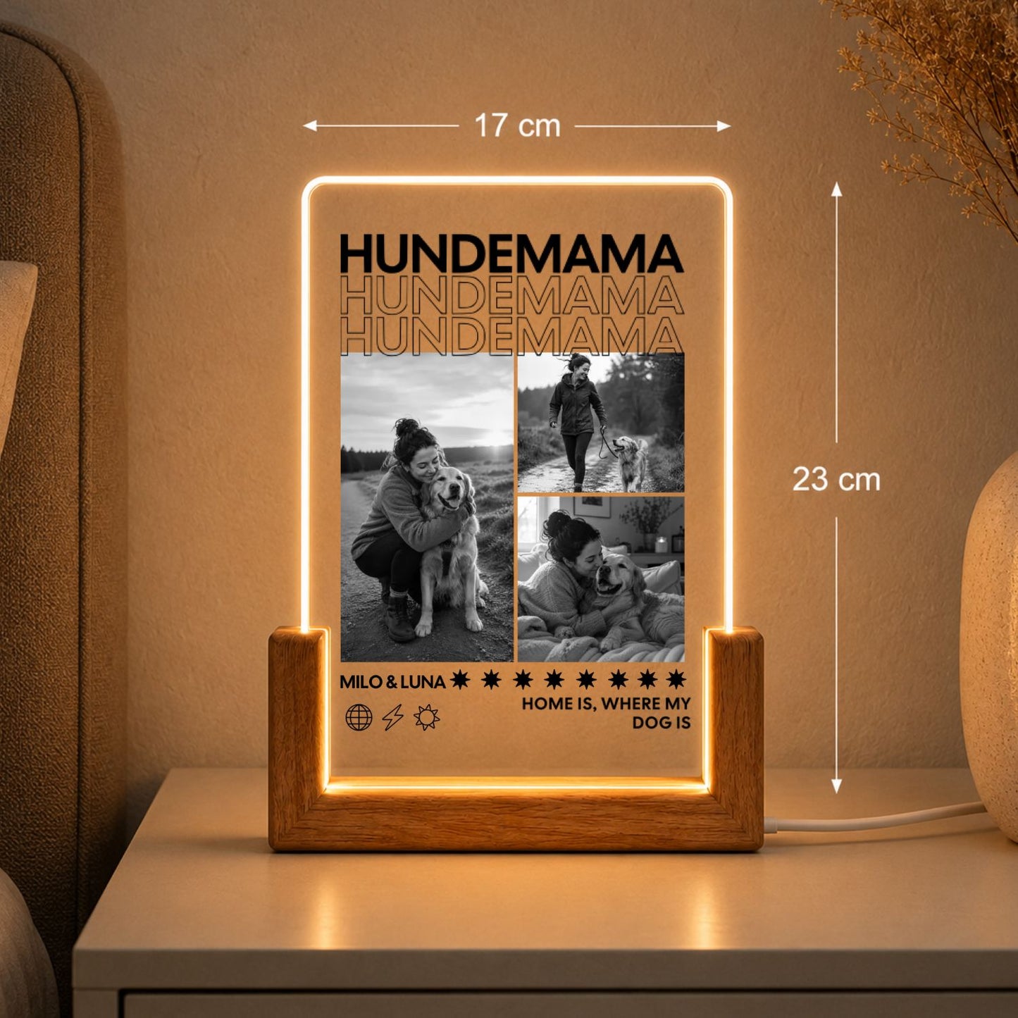 Hundemama Acryl-Licht