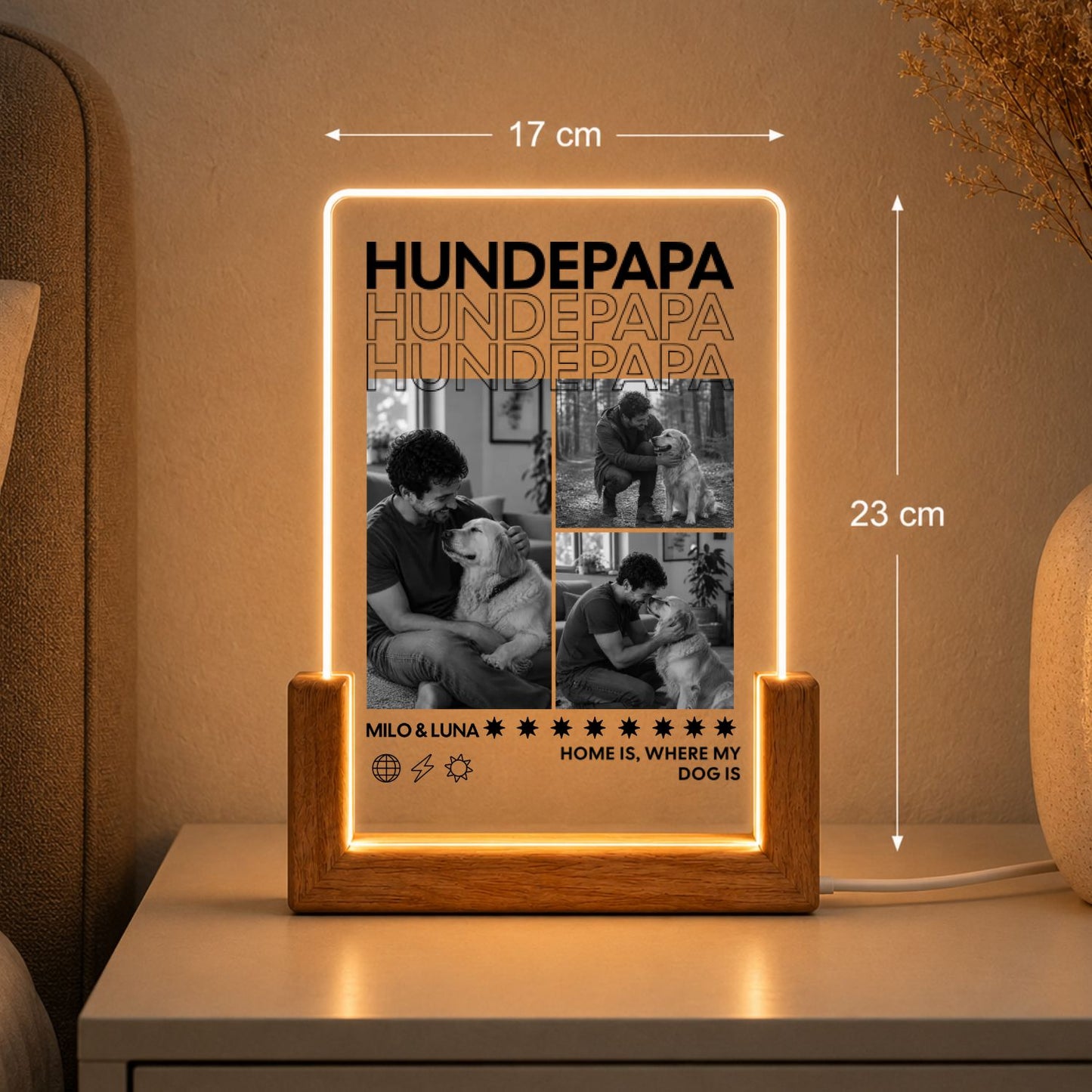 Hundepapa Acryl-Licht