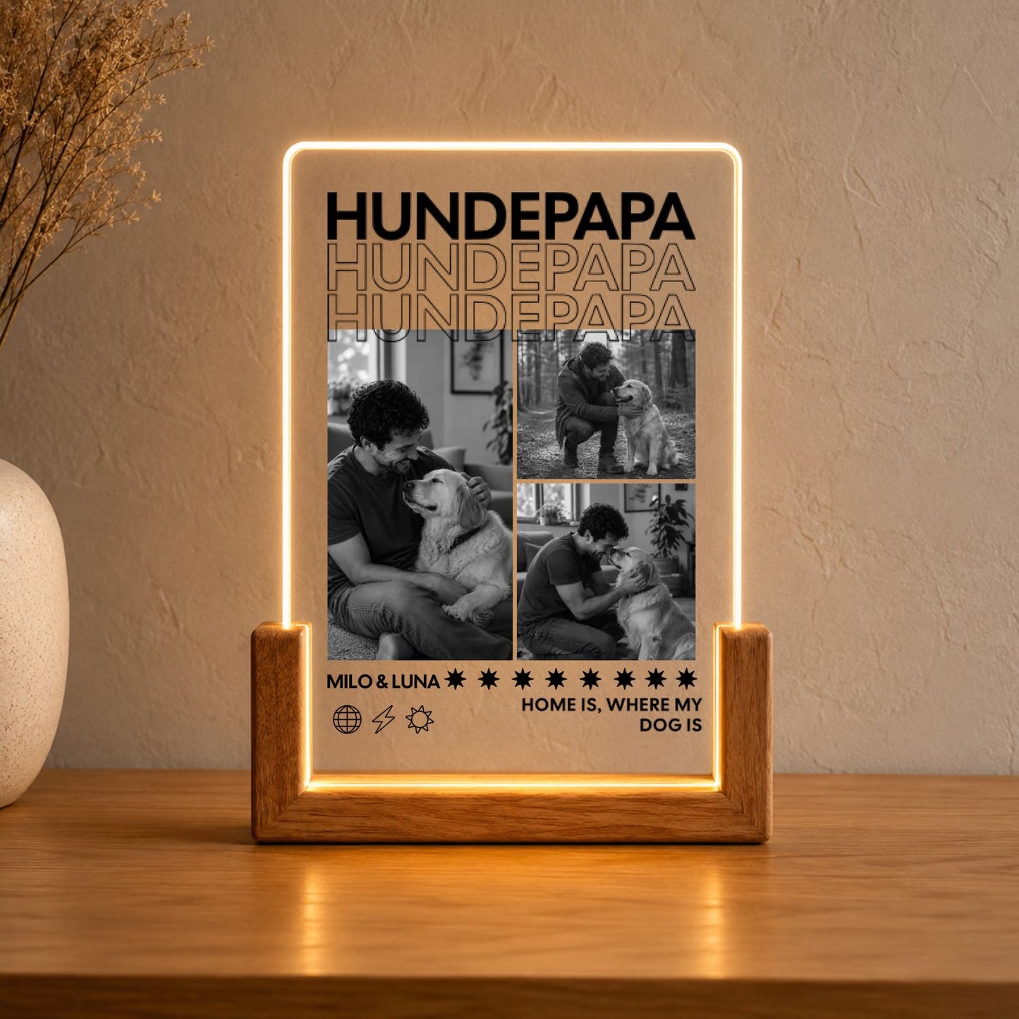 Hundepapa Acryl-Licht