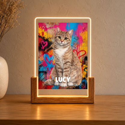 Katze Graffiti Acryl-Licht