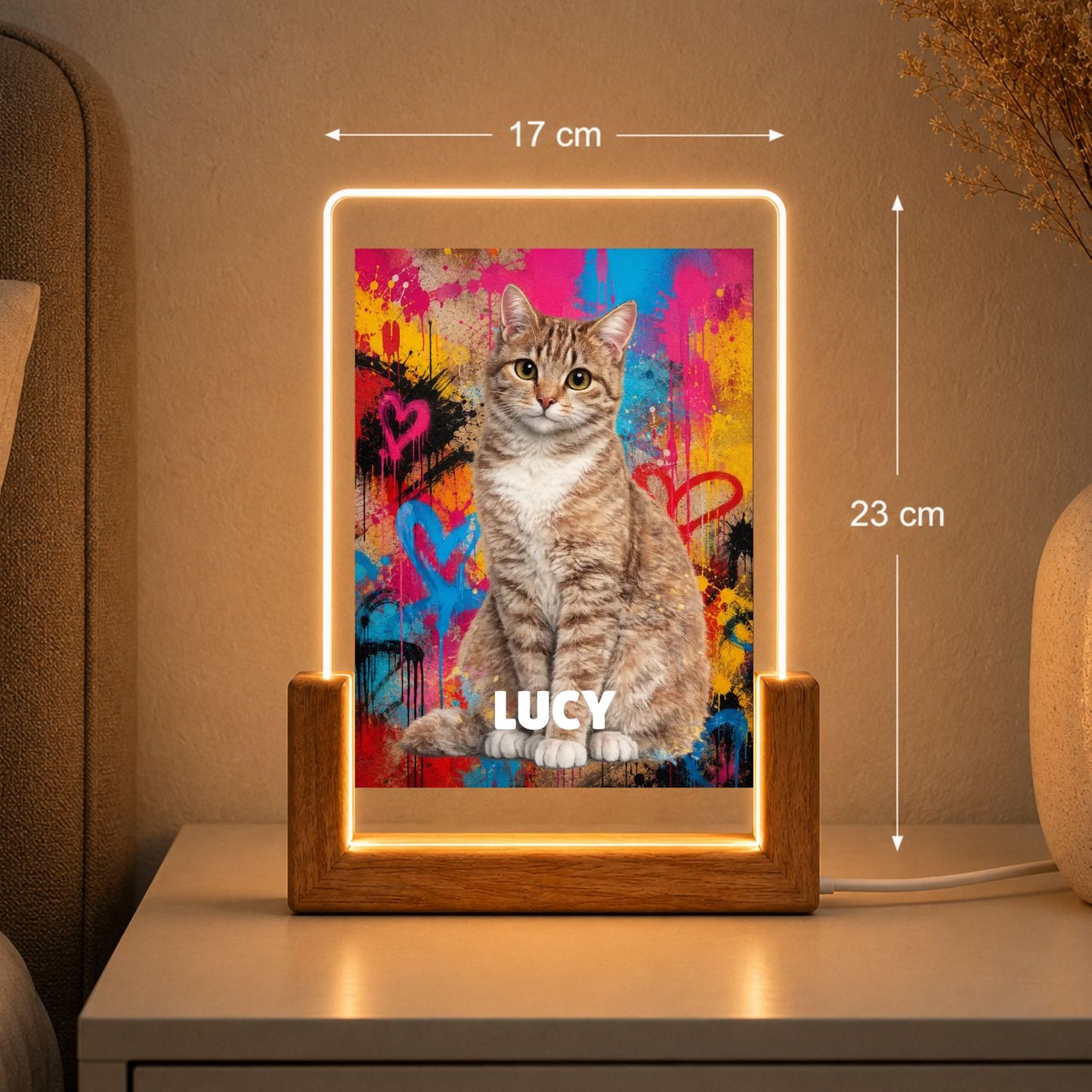 Katze Graffiti Acryl-Licht