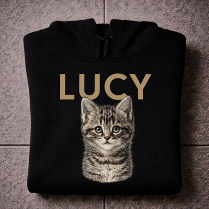 Katze Portrait Hoodie