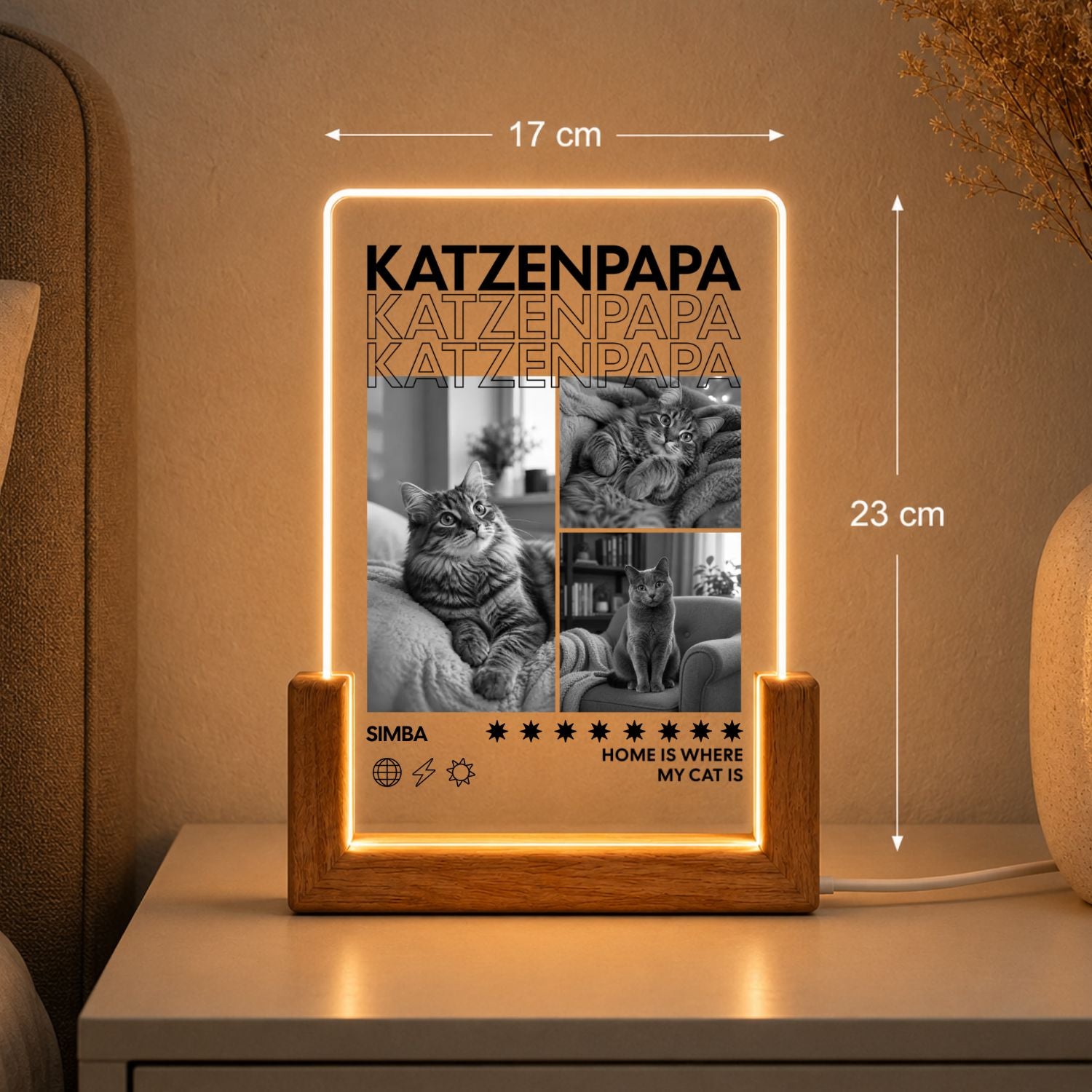 Katzenpapa Acryl-Licht