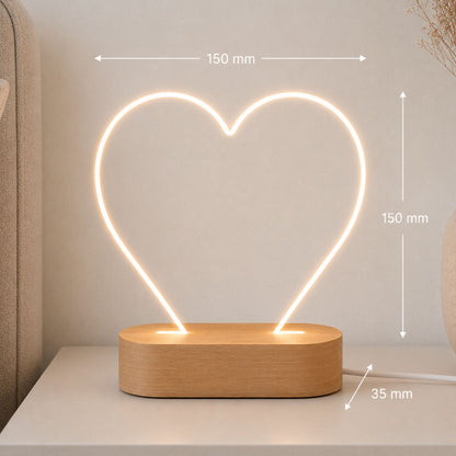 LED Herzform Größe