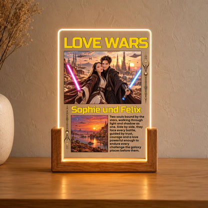Love Wars Acryl-Licht Personalisiert