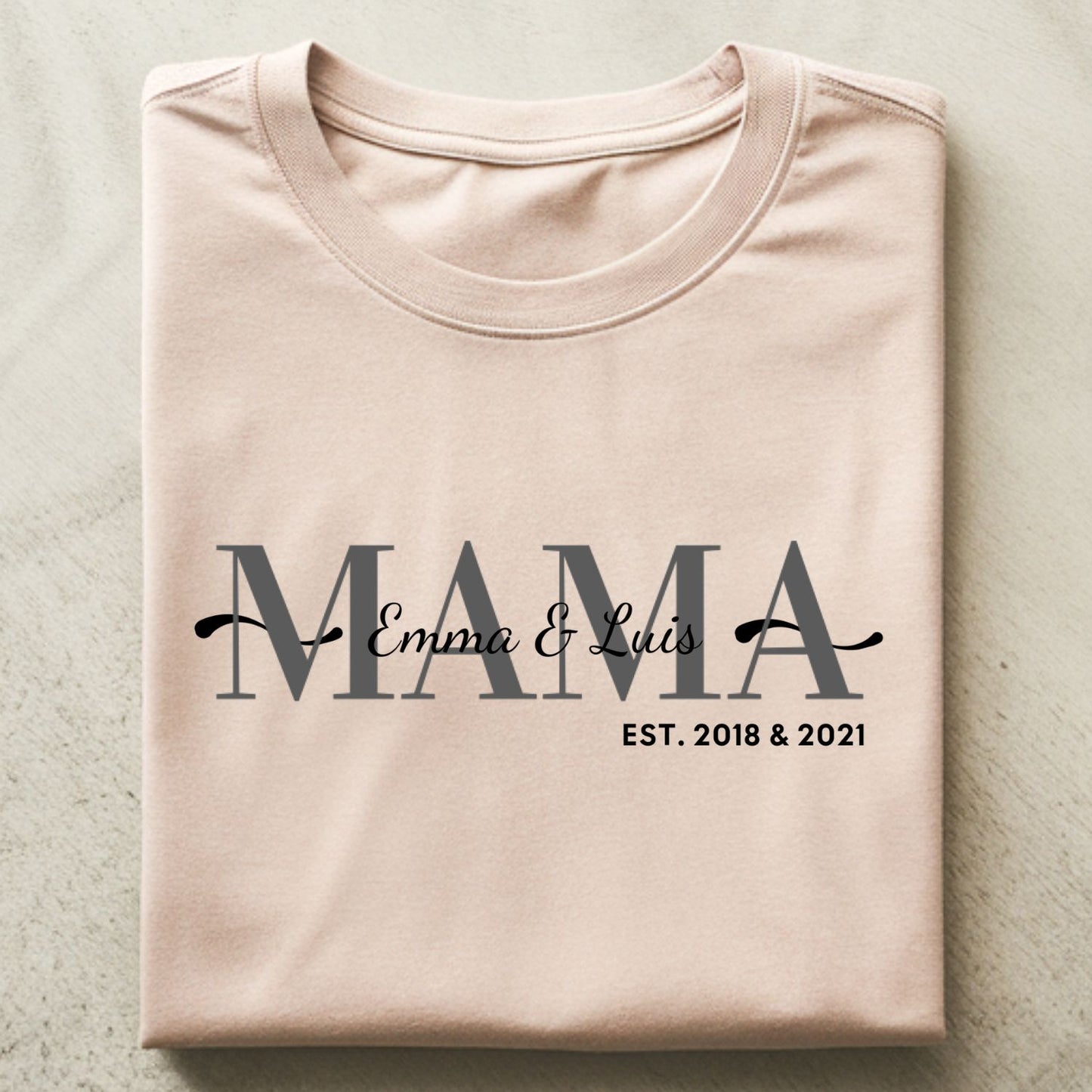 Mama mit Kindernamen Shirt Personalisiert