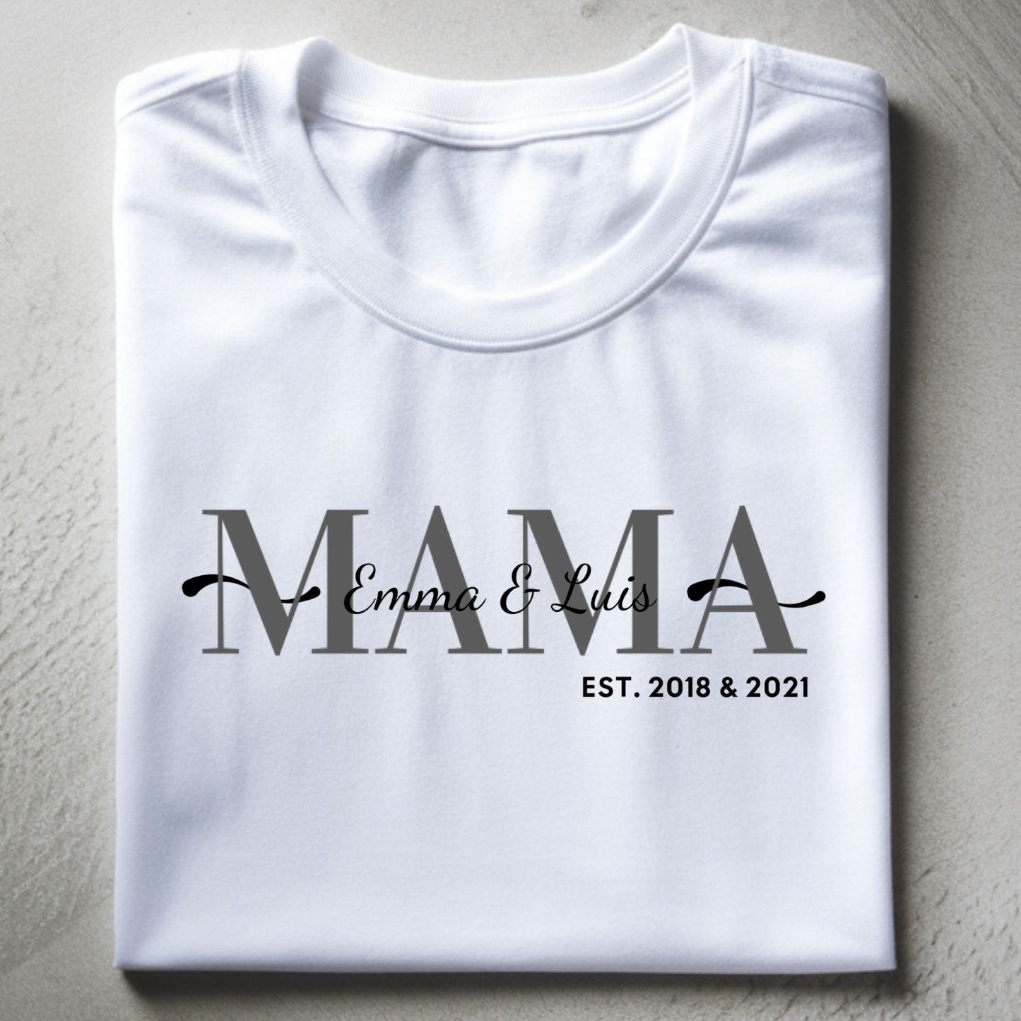 Mama mit Kindernamen Shirt Personalisiert