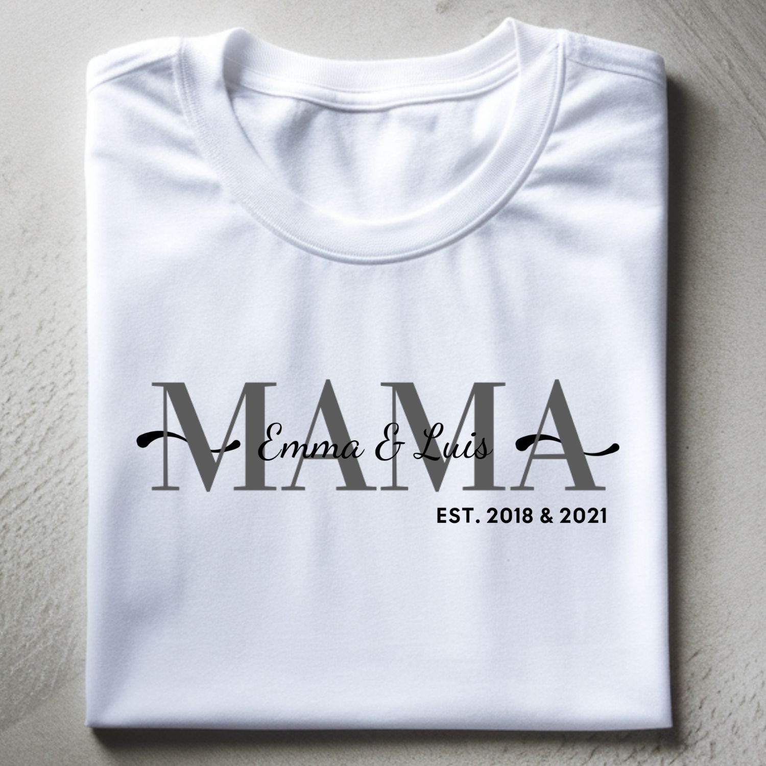 Mama mit Kindernamen Shirt Personalisiert