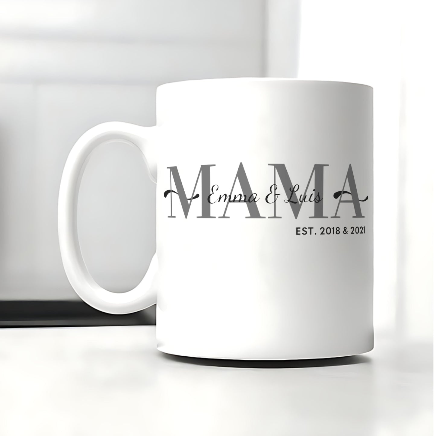Mama mit Kindernamen Tasse Personalisiert