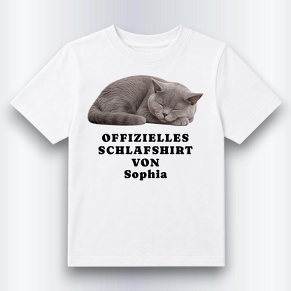 Offizielles Schlaf Kinder Shirt Personalisiert