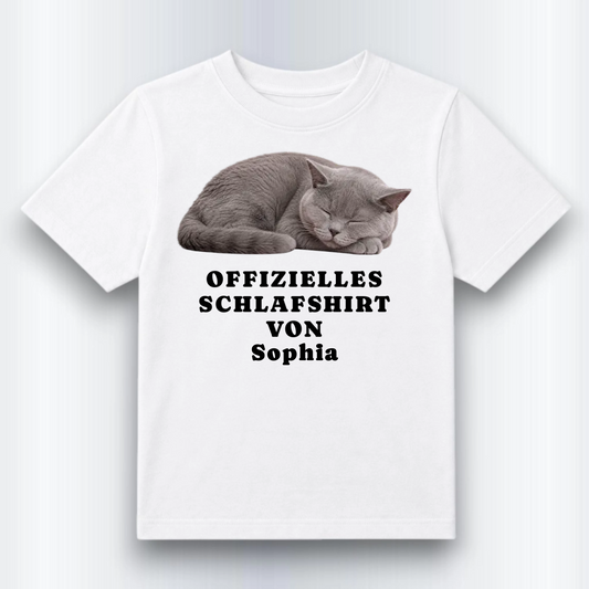 Offizielles Schlaf Kinder Shirt Personalisiert