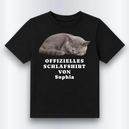 Offizielles Schlaf Kinder Shirt Personalisiert