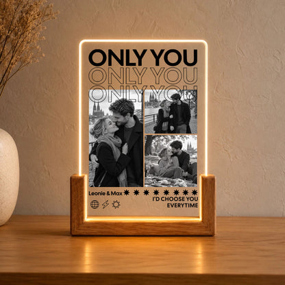 Only You Acryl-Licht Personalisiert