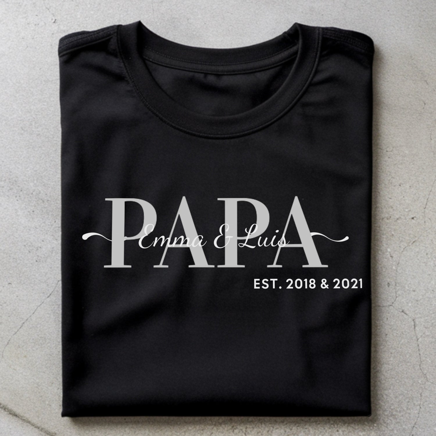 Papa mit Kindernamen Shirt