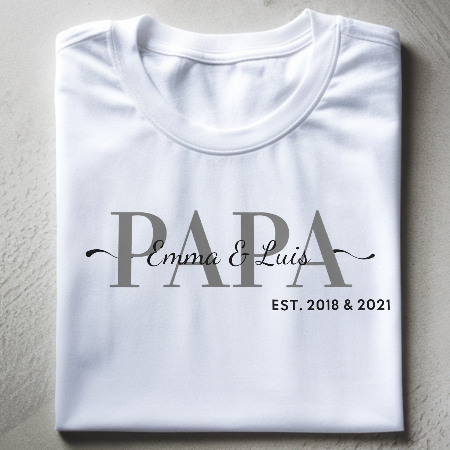 Papa mit Kindernamen Shirt