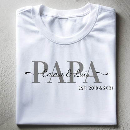 Papa mit Kindernamen Shirt